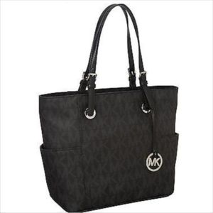 Michael Kors Jet Set Black Logo Signature Tote